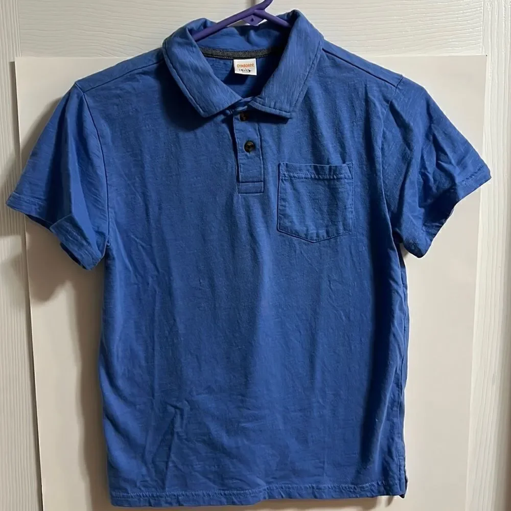 Gymboree size youth boys Large (10/12) light blue polo.